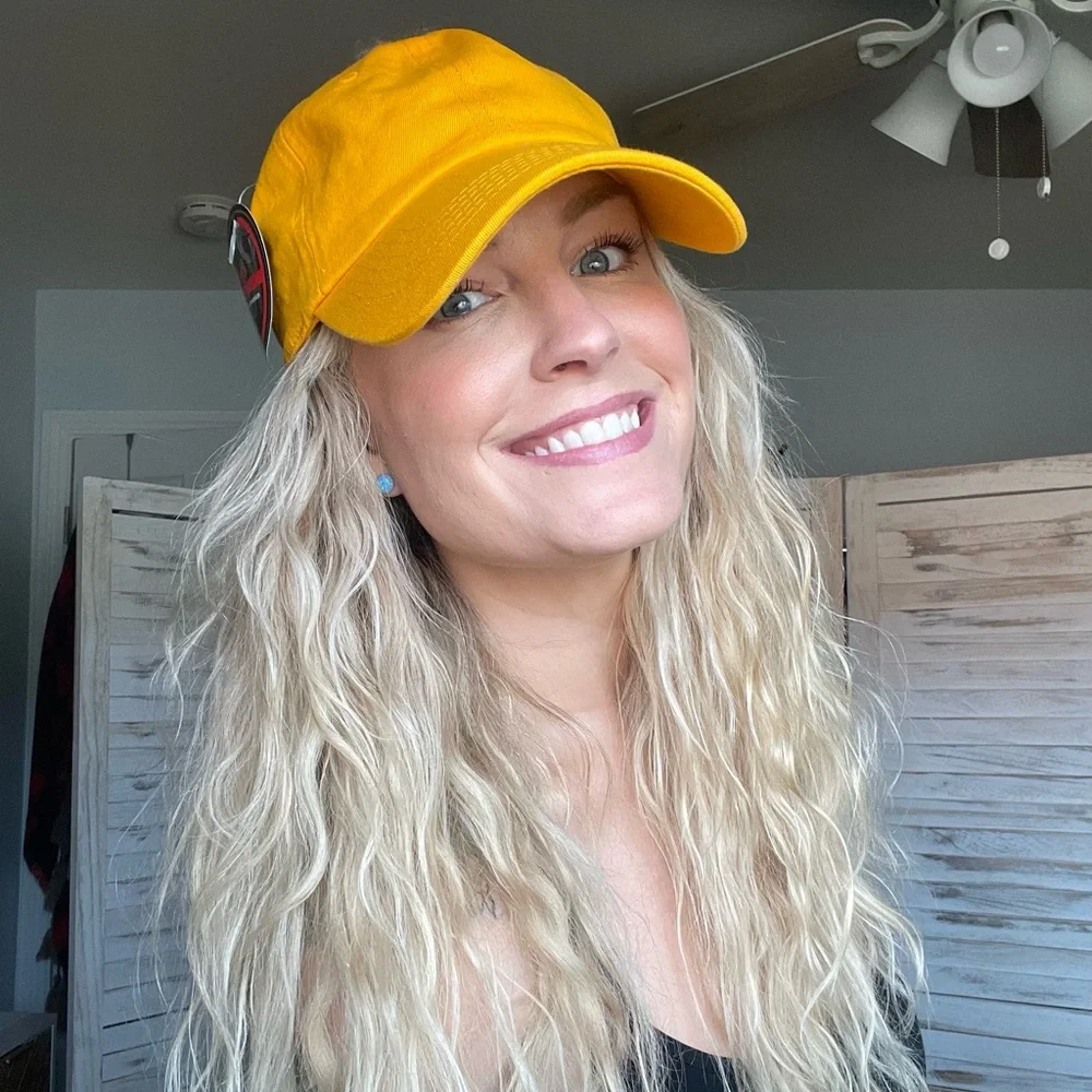 Amazon | Yellow Dad Hat Baseball Cap Adjustable Cotton Strapback